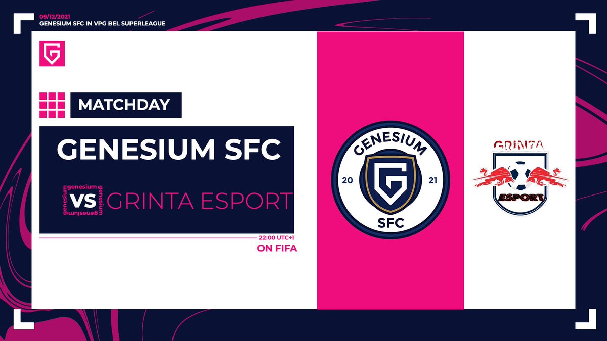 GenesiumSFC's tweet photo. SUPERLEAGUE - VPG BEL organisée par @belgique_vpg
  
🗓️ Ce soir nous affrontons à 22h l'équipe @GrintaO 
 
Bon match à eux ! 🤝

@TeamGenesium #WhereItBegins 👾 https://t.co/UrBC0fYeZm