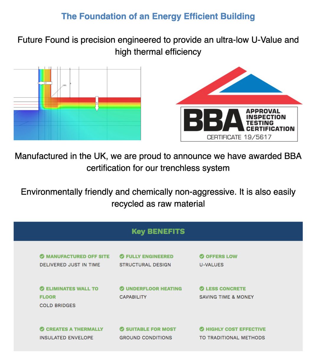 The most ECONOMICAL way to pour foundations!
Future Found is a trenchless system, that uses High-Density Expanded Polystyrene formwork (EPS), designed and cut to suit the individual project design

build-liteuk.co.uk/future-found/