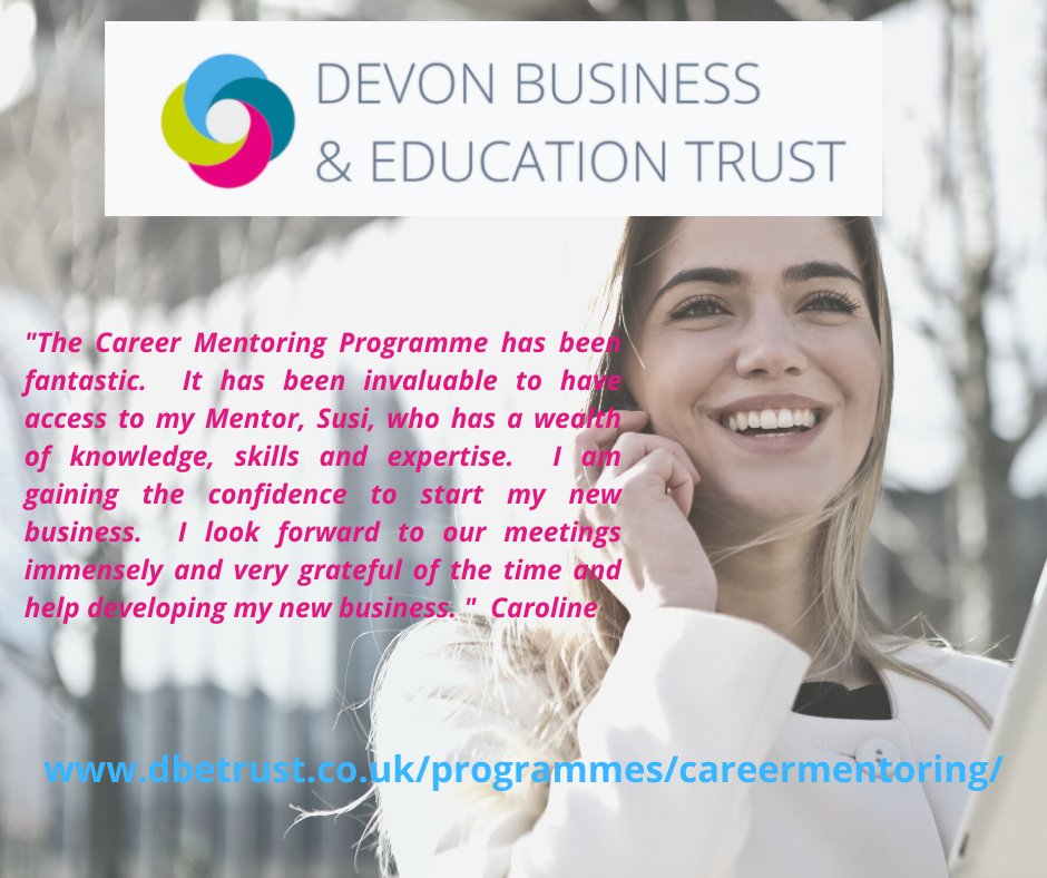 We are getting great feedback through our career mentoring programme - ideal for those in Devon looking for work or wanting to start a new business.  Contact us for more information and start 2022 with a bang.
dbetrust.co.uk/programmes/car…