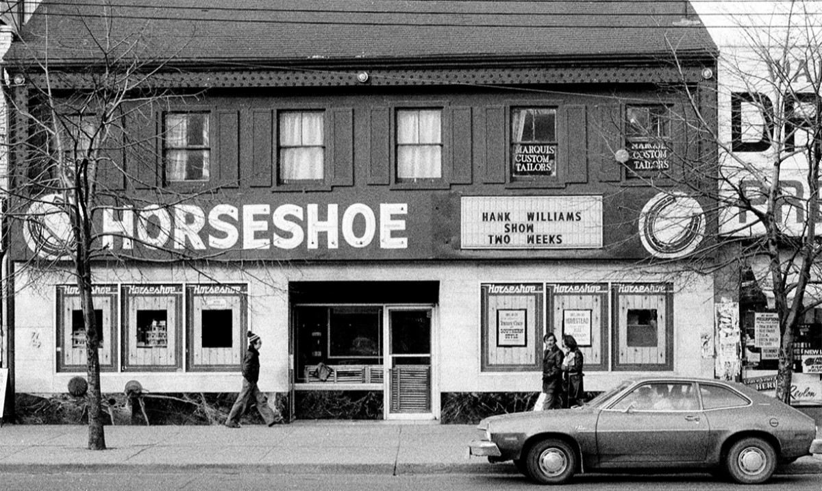 heritagetoronto's tweet photo. #TBT - Jack Starr bought the blacksmith shop at 370 Queen St. W., opening @HorseshoeTavern on Dec 9, 1947 - now a cornerstone in #TorontoMusic history for over 70 years, a place to hear the latest & greatest bands. More at our #SoundsLikeToronto exhibit: https://t.co/6c8Ig27sK2 https://t.co/Pdmp69gieZ