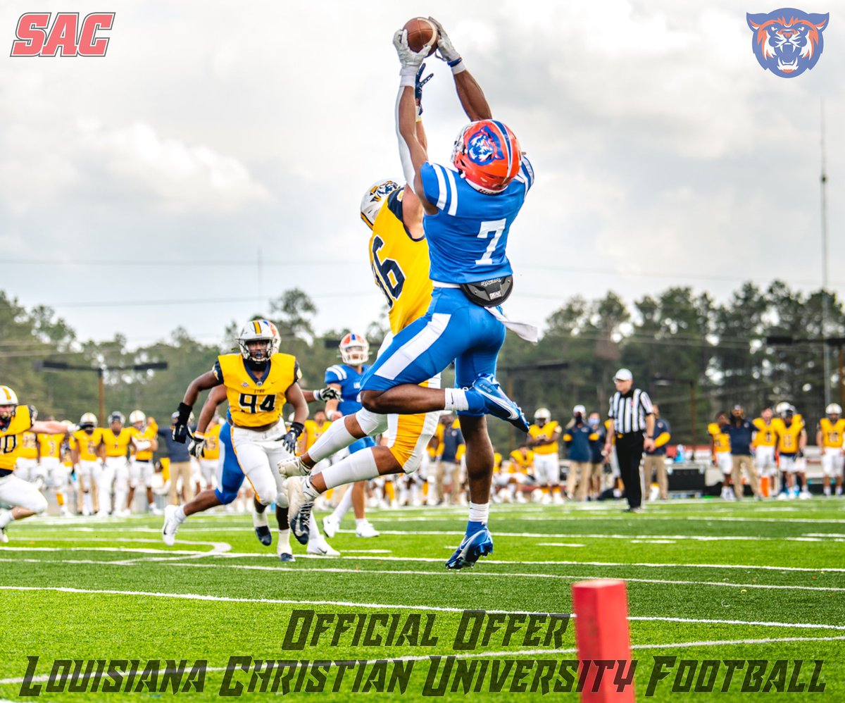 I'm extremely thankful to have
EARNED ‼️ my first official offer from
Louisiana Christian University🧡💙 <a href="/LCU_ftball/">LCU Football</a> @CoachJFreeman89 <a href="/Coach_Harmon/">Cornelius Harmon, M.Ed</a> <a href="/CoachKRHarrison/">Coach Harrison, M.Ed.</a> <a href="/LayneNeumann32/">Coach Layne Neumann 🏈</a> <a href="/coachlang02/">Thomas Lang</a> <a href="/TFWBengals7on7/">Texas Footwork Bengals 7v7</a>