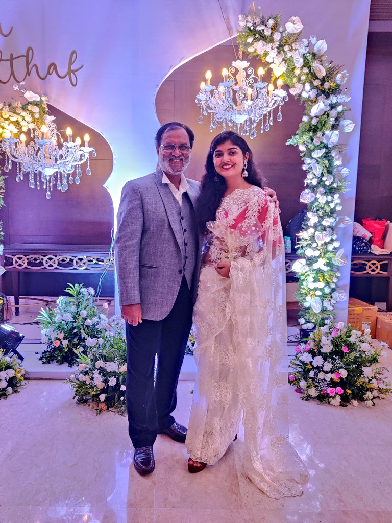 RIAZtheboss's tweet photo. At the Wedding of @actorrahman Sir's daughter #Rushda with #Althaf
Wishing the couple a blessed and beautiful journey ahead. 💖👍🏼
Also, happened to see a quick re-union of the 80s stars, all so happy and excited meeting each other after so long. https://t.co/V8EHznG6V7