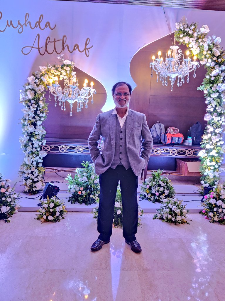 RIAZtheboss's tweet photo. At the Wedding of @actorrahman Sir's daughter #Rushda with #Althaf
Wishing the couple a blessed and beautiful journey ahead. 💖👍🏼
Also, happened to see a quick re-union of the 80s stars, all so happy and excited meeting each other after so long. https://t.co/V8EHznG6V7