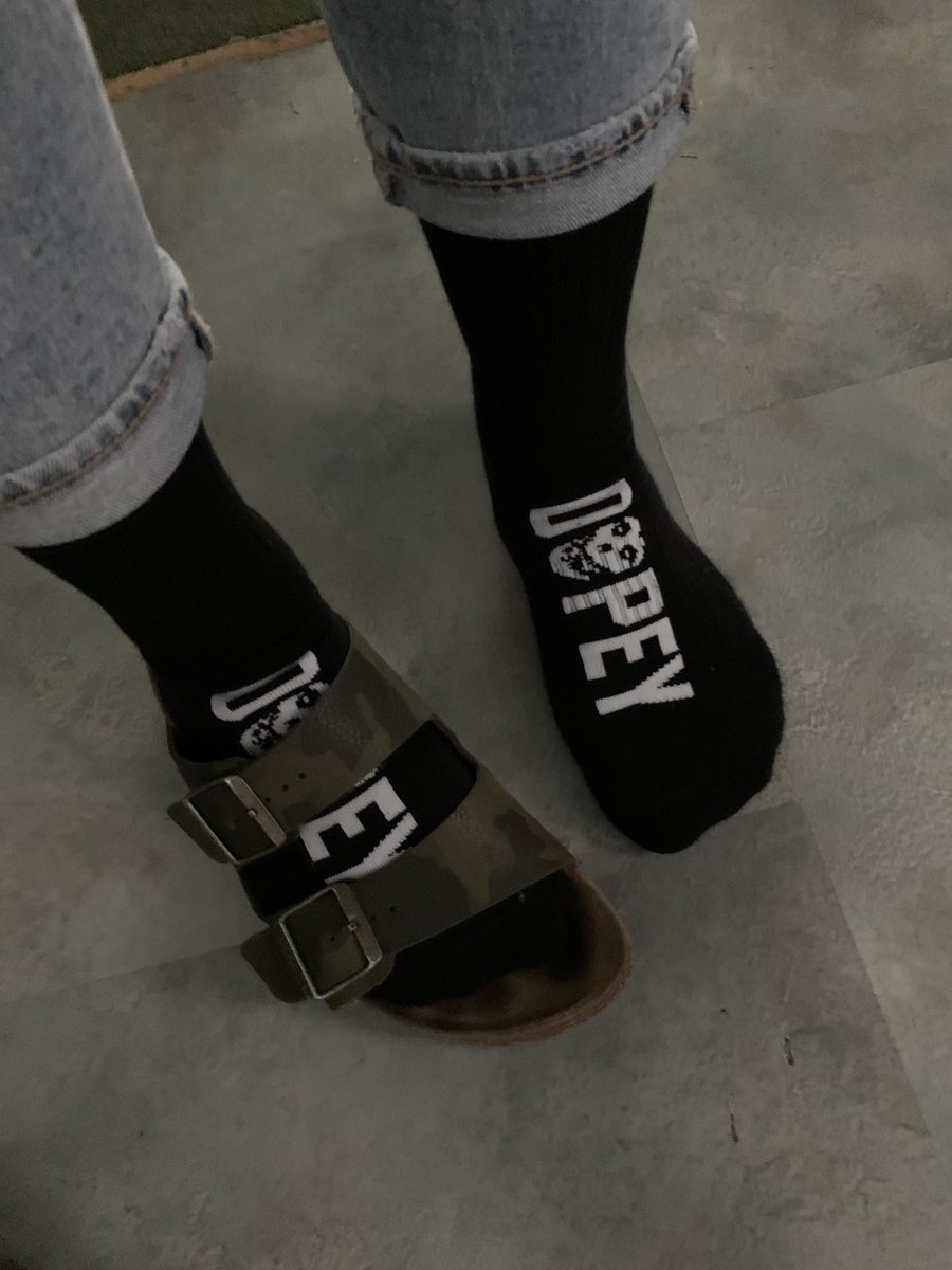 bandit95331237's tweet photo. These socks make me way happier than any socks ever should. Thanks to my Dopes for gear. Now I just need five more pair 🖤🙏 @Dopeypodcast #SSDN #socks https://t.co/7RLeV2CPyT