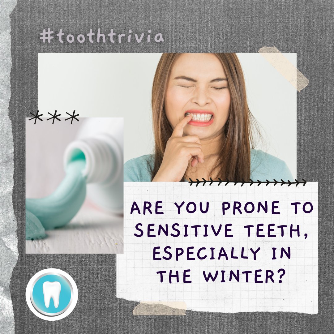 staynerdental's tweet image. Are you prone to sensitive teeth? Try switching to a soft-bristled brush and be sure to brush gently around your gums during these colder months. A toothpaste for sensitivity could relieve your pain as well. ⚠️❄️🦷
#marysvilledentist #marysvillewa #toothtrivia #dentaltips