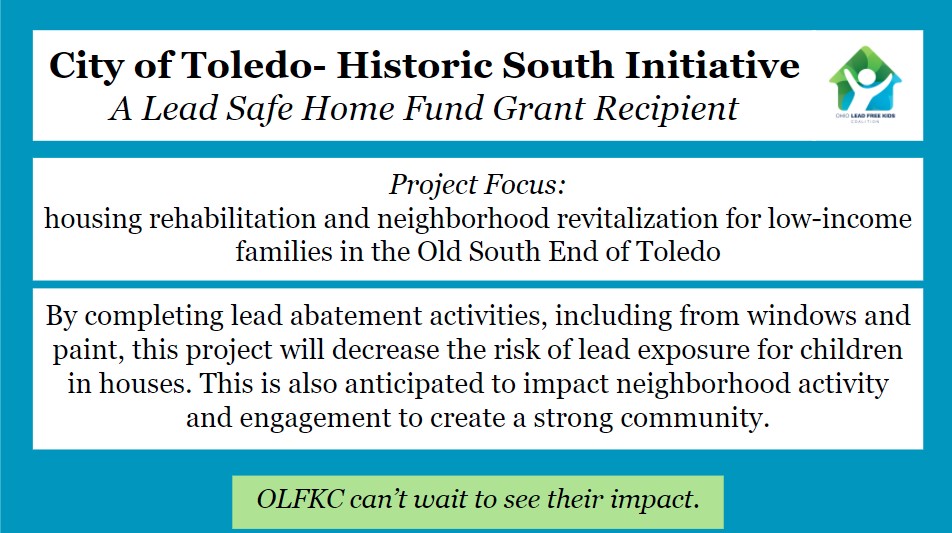 Ohio Lead Free Kids Coalition (@ohleadfreekids) on Twitter photo Learn more about Lead Safe Home Fund Grant Recipient City of Toledo- Historic South Initiative! <a href="/ODH/">odh</a> <a href="/city_of_toledo/">City of Toledo</a> <a href="/LeadPaintDetect/">LeadPaintDetectives</a> #leadfreekidsOH Learn more about Lead Safe Home Fund Grant Recipient City of Toledo- Historic South Initiative! <a href="/ODH/">odh</a> <a href="/city_of_toledo/">City of Toledo</a> <a href="/LeadPaintDetect/">LeadPaintDetectives</a> #leadfreekidsOH