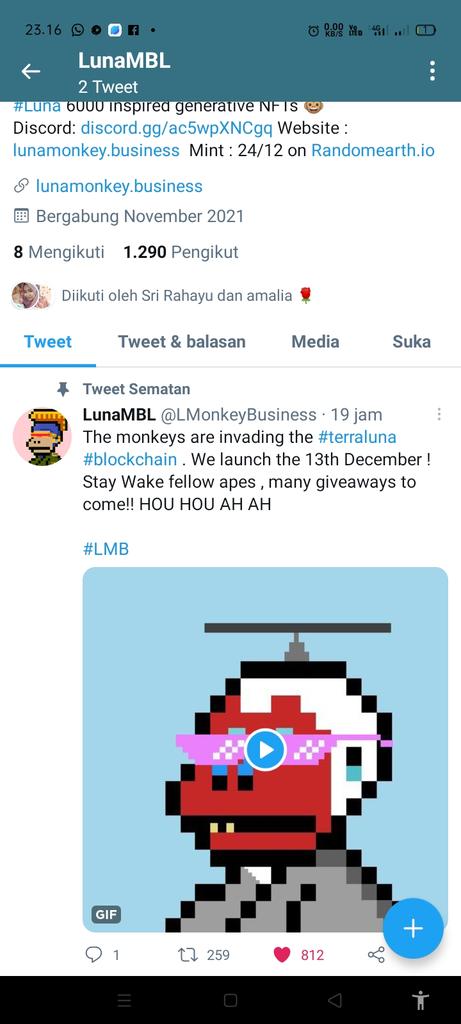 TwinsBoy121's tweet photo. @ladyincrypto @LMonkeyBusiness Done🙏 https://t.co/VoGdNxDPHK