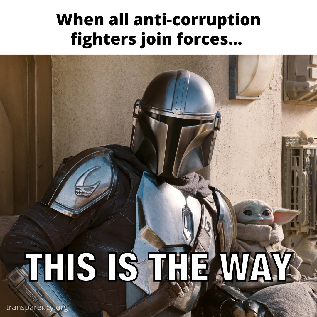 The text above says: When all anti-corruption fighters join forces... The bottom text says: THIS IS THE WAY.