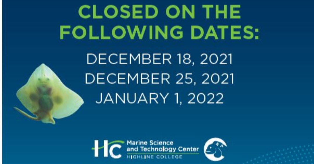 This Saturday, 12/11/21, is our last open to the public day this year. We will then be closed 12/18, 12/25, &amp; 1/1 and reopen on 1/8/22. Best Holiday Fishes to you and yours!