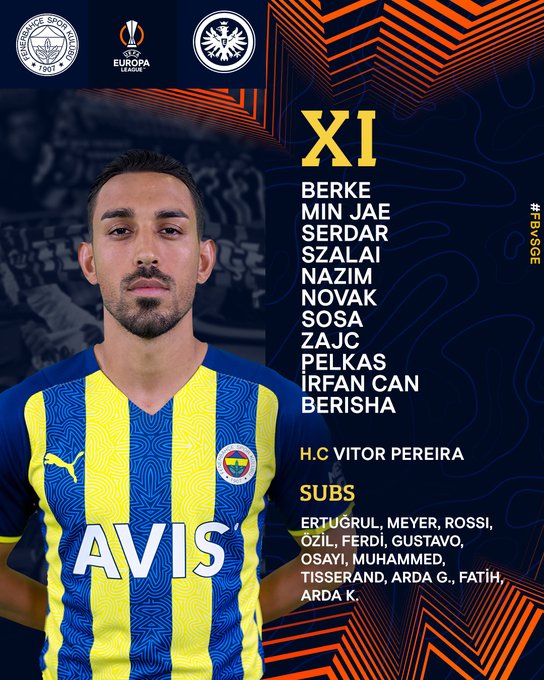 İlk 11'imiz: Berke, Kim Min Jae, Serdar Aziz, Szalai, Nazım, Novak, Sosa, Zajc, Pelkas, İrfan Can, Berisha