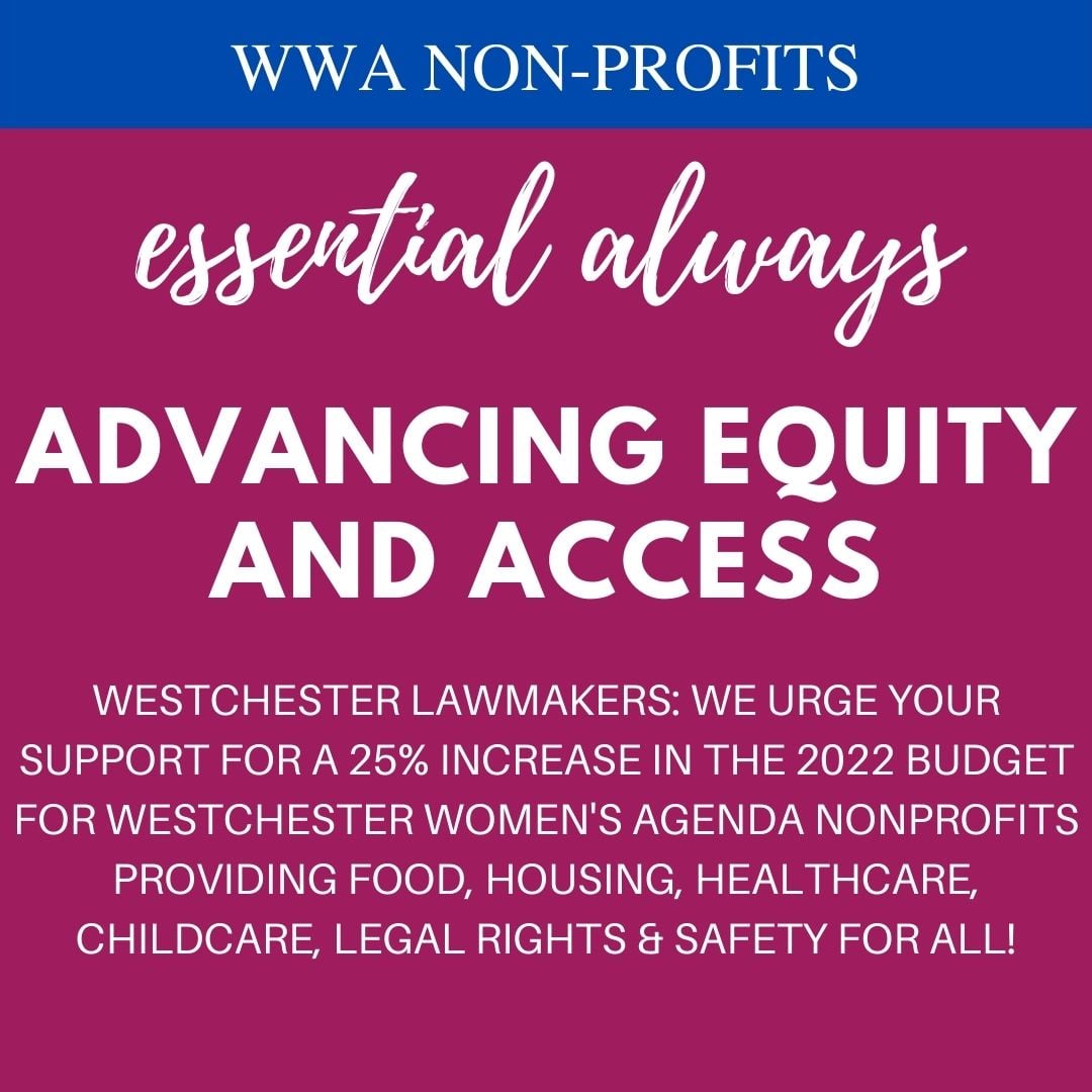 Family Service Society of Yonkers joins the Westchester Women's Agenda in thanking County Executive George Latimer and the Westchester County Board of Legislators for its support in the 2022 budget!