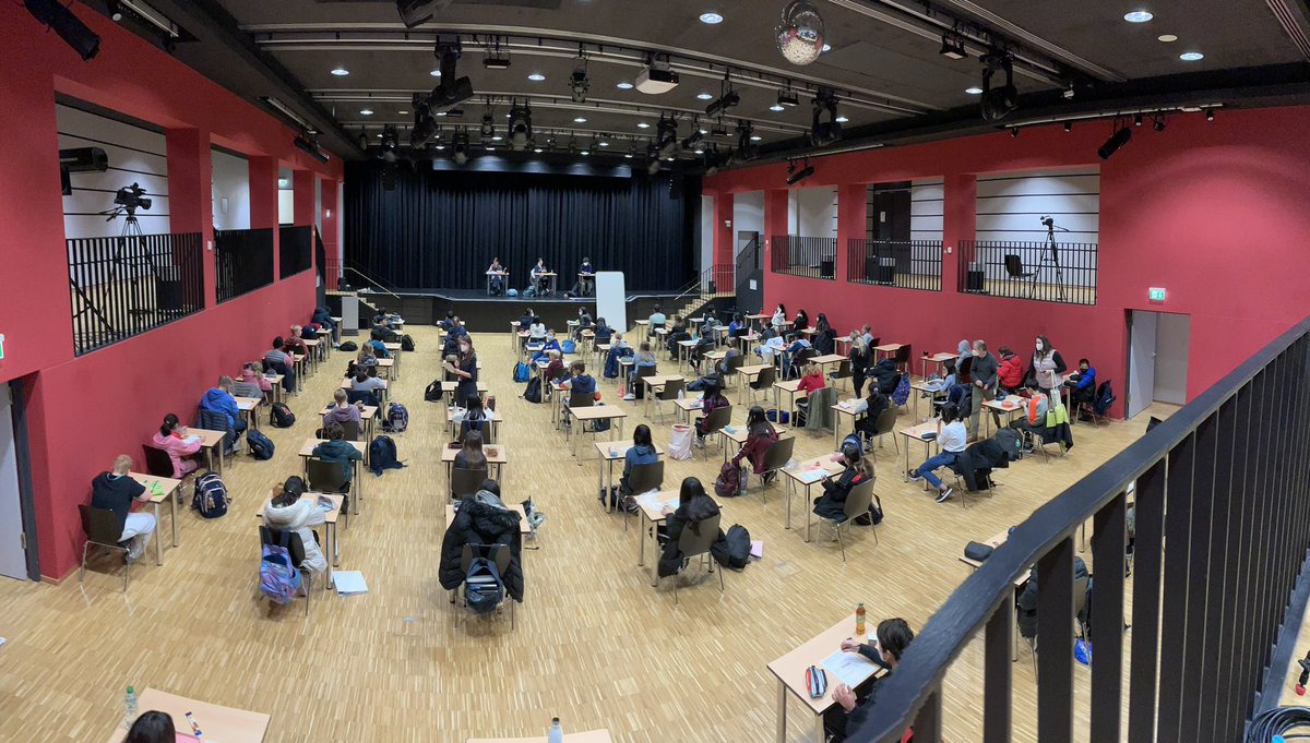 How do Middle School students spend their lunch on a Thursday afternoon? In a Math Olympiad!!