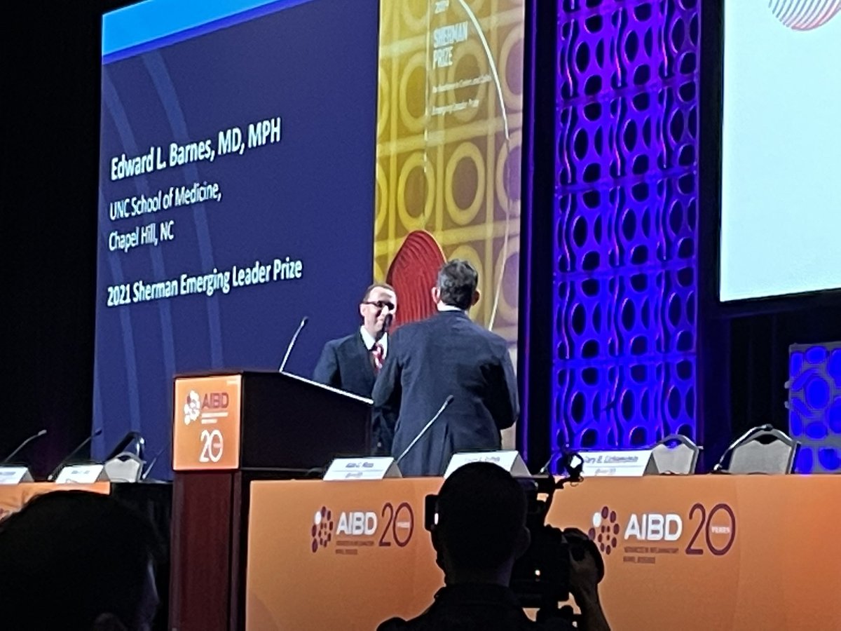 So proud of @EdBarnesMD @ShermanPrize emerging leader recipient 2021! He’s a star, one of the foremost experts in pouch disorders and a phenomenal person. Congratulations! @IBDConference