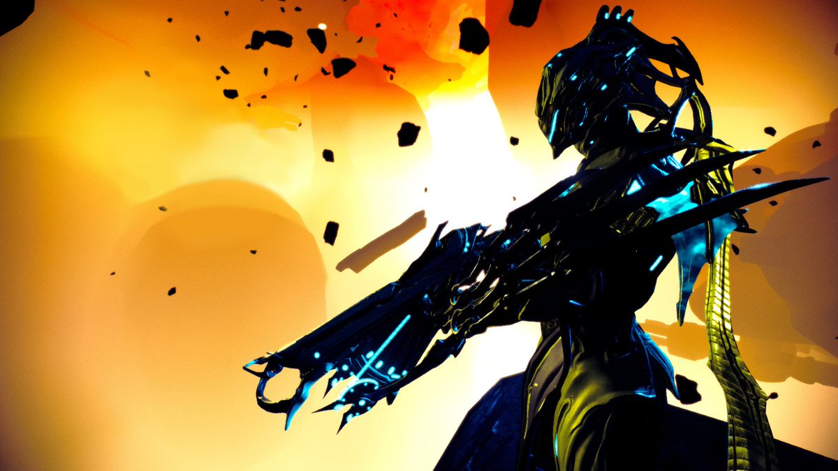 ClassicSilkyr's tweet photo. I always though #Garuda had a really cool silhouette with her elbow claws^^ These are some older #Captura s I took, because I haven't been able to recreate them since^^' #Warframe https://t.co/LkXdOXLPaK