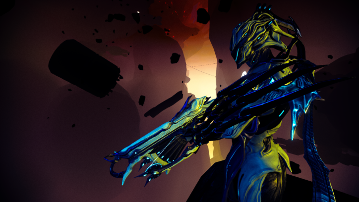 ClassicSilkyr's tweet photo. I always though #Garuda had a really cool silhouette with her elbow claws^^ These are some older #Captura s I took, because I haven't been able to recreate them since^^' #Warframe https://t.co/LkXdOXLPaK