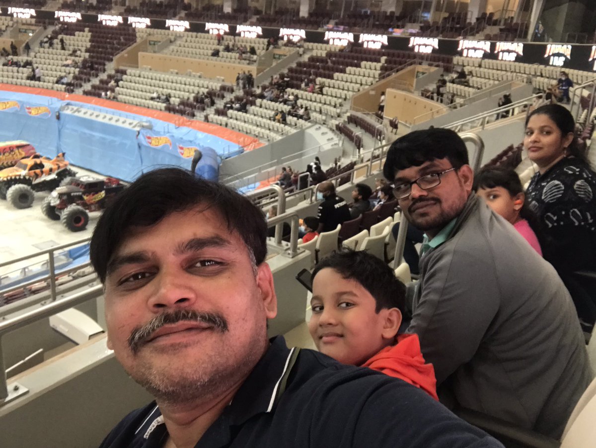 NawazSTweets's tweet photo. Getting ready for the #BigFootDay #Dohaforever💕 #HotwheelsMonstertruckShow https://t.co/MbLpPS32aV