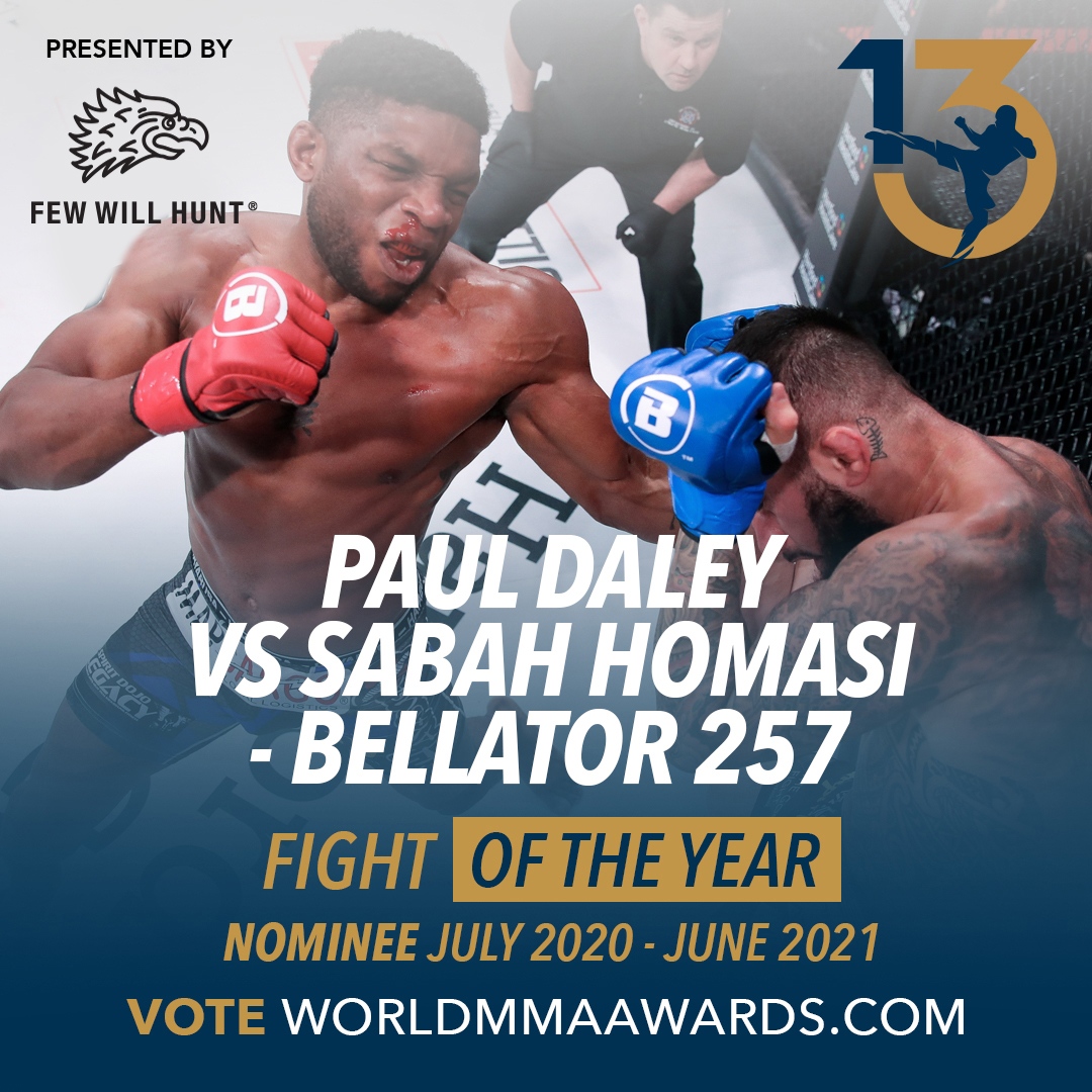 FightersOnly's tweet photo. Was @semtex_170 vs. @SabahHomasi⁠⁠⁠⁠ your Fight of the Year winner? @fewwillhunt
⁠
#FightersOnly #WorldMMAAwards #WMMAA #nominee #fightoftheyear #pauldaley #sabahhomasi https://t.co/VbRAMQSdWk