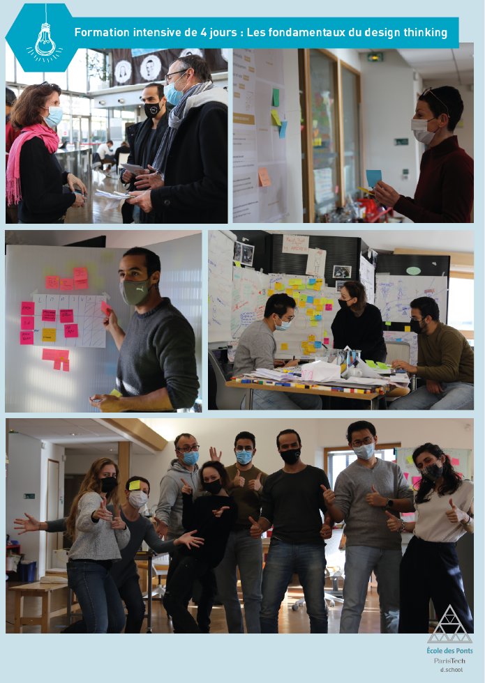 📷 Retour en images sur cette semaine de formation "Les fondamentaux du design thinking" de la <a href="/dschoolparis/">d.school Paris</a> @EcoledesPonts.
👏 BRAVO à nos participants certifiés.
📆 Prochaine session : 7 - 10 Mars 22
Inscriptions : lnkd.in/g8G8Ygx
Eligible CPF : lnkd.in/dgqyeaP