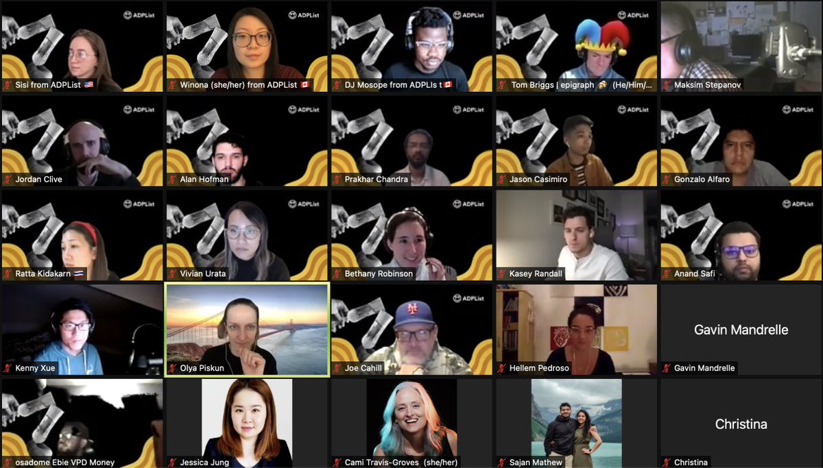 ADPList's tweet photo. Celebrating our community 2021 — SF, NYC, Vancouver and Bangalore! 🏆 From irl meets to virtual party, thank you for making this mission so magical 🎉! https://t.co/g7ssORfx7y