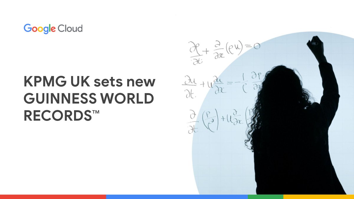 GoogleCloud_UKI's tweet photo. .@kpmguk, in collaboration with Google Cloud, has broken the Guinness World Records™ title for the most views of a Cloud technology lesson video on YouTube in 24 hours. Read the full story here ➞ https://t.co/BL5CT9HMjp https://t.co/Z5aKau7Mj8