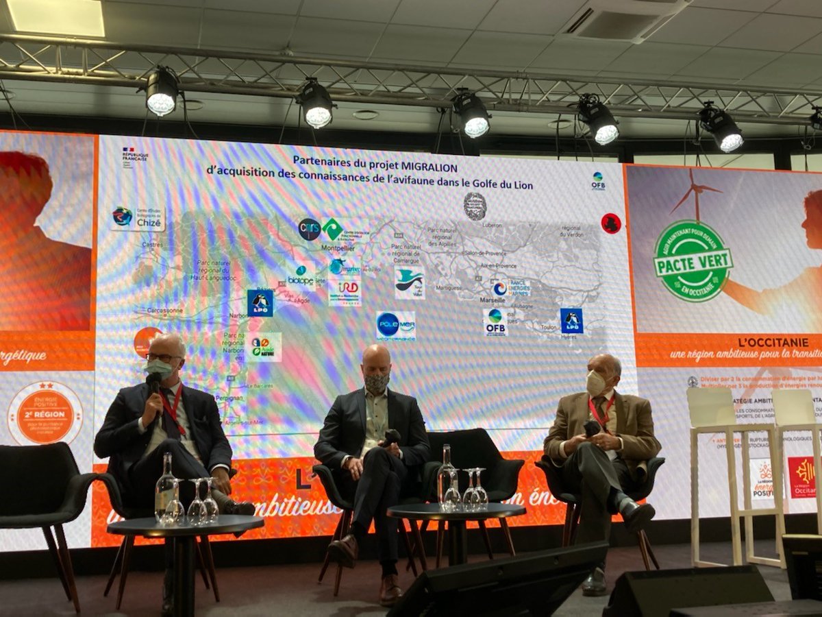 PoleMerMed's tweet photo. 🔴 Clôture du Forum @Energaia_ où nous sommes intervenus ce matin sur une table ronde dédiée à l'éolien offshore flottant : Appel d’offre commercial, quelles opportunités pour l’emploi local ? à travers les présentations des projets #MIGRALION, #ORNIT-EOF & #ECOSYSM-EOF https://t.co/mFokySMLEf