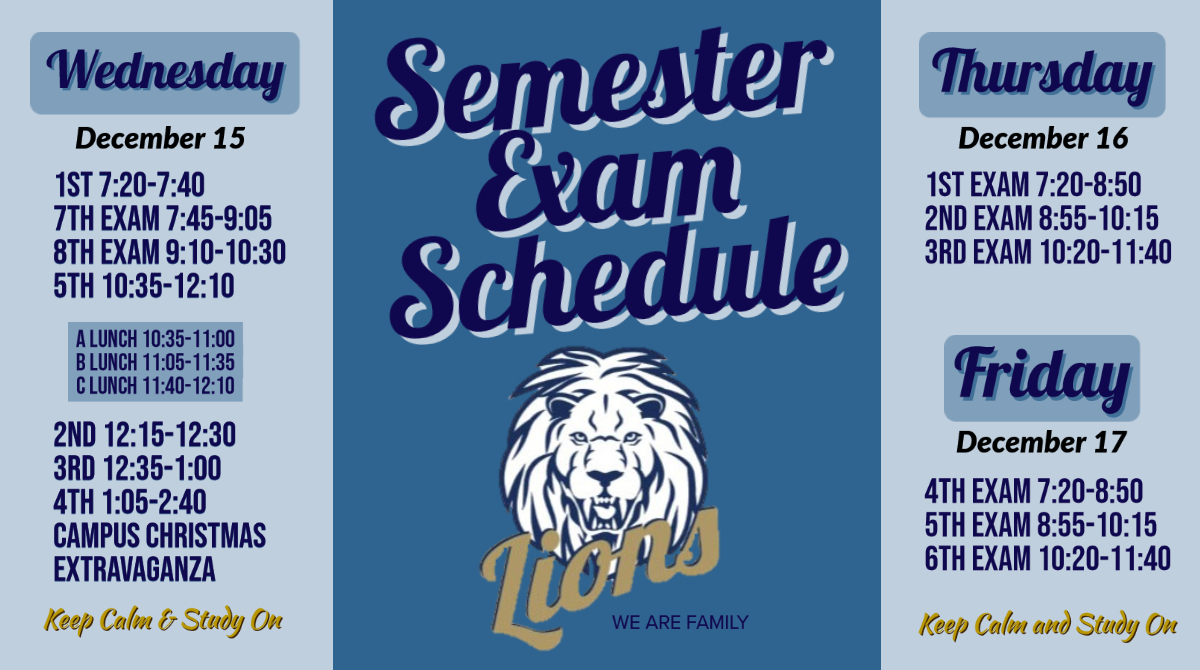 oakhillslions's tweet photo. Hey Lions here is the semester exam schedule for next week! #KeepCalmAndStudyOn #LionsLearning @ohjhschoolnews @MrsSedoffOHJH https://t.co/Pn2aV0R1w7
