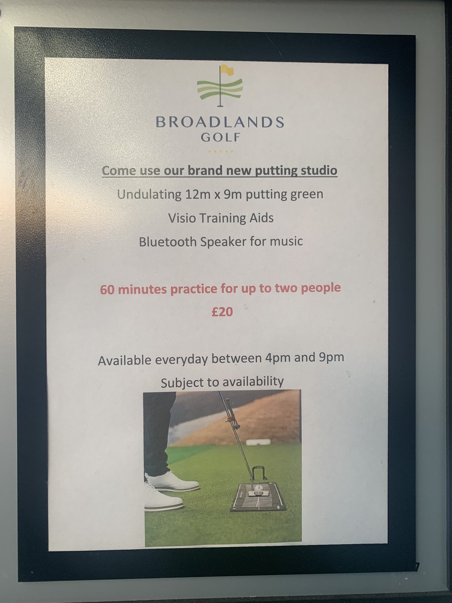 broadlands_golf's tweet photo. Good to have @LiamPhippsGolf over for some winter putting work. All measured on our @SAM_Sports Putt Lab
We are now renting out our putting studio to the general public. It’s only £20 per hour. Best putting facility in the Midlands !!
#gohomeball
📍WV11 2RJ ☎️ 01922 494007 https://t.co/VY5aR2Hp3f