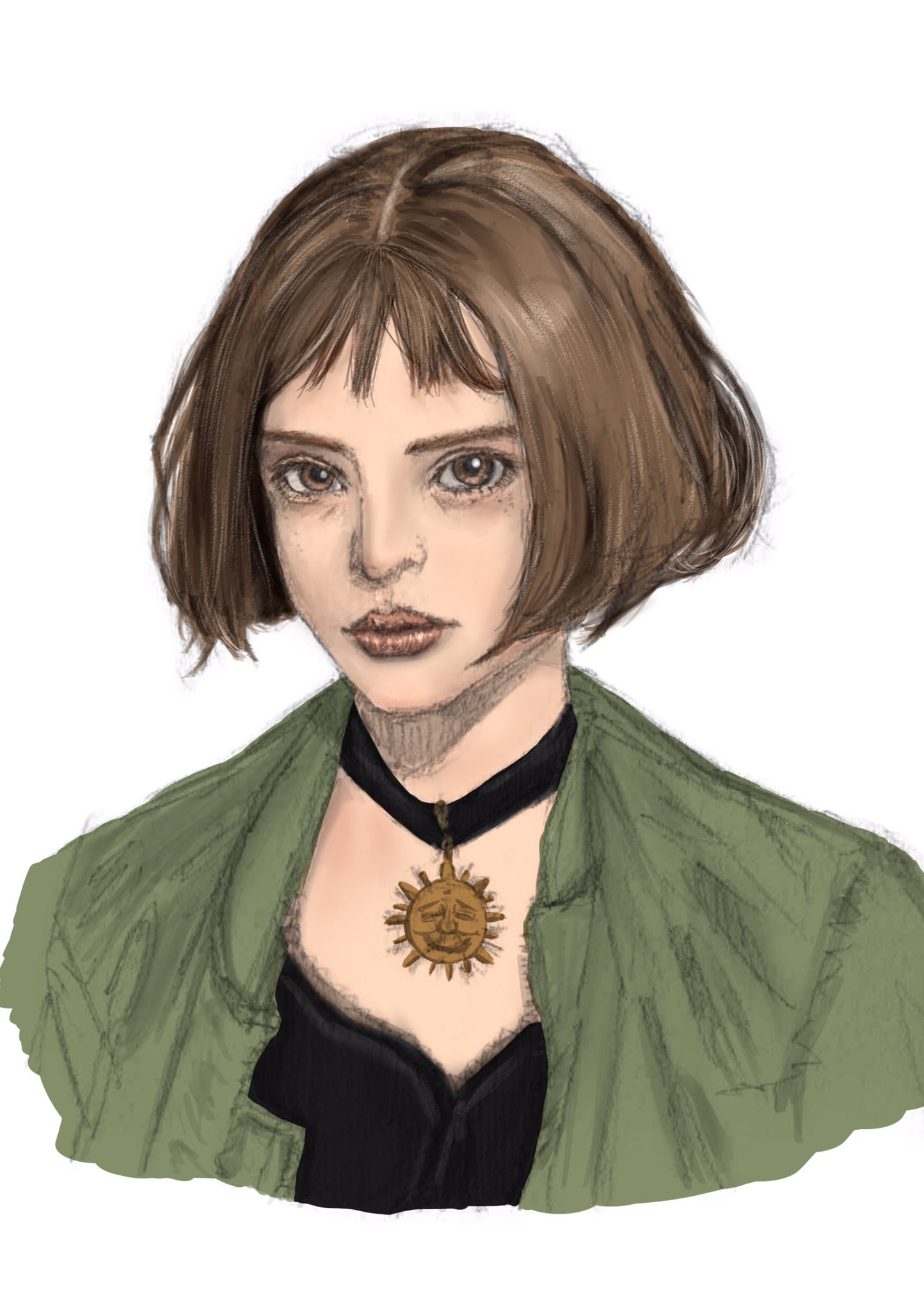 Dom 線画をシャーペンで軽めに描いてスキャンし Procreateでひたすら塗り デジタルの色塗りは手軽にやり直せるところがいいわいね お絵描き イラスト 人物画 絵 鉛筆 アナログ アナログイラスト スケッチ イラスト好きな人と繋がりたい お