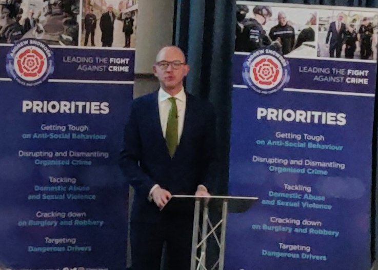 bsheridan2's tweet photo. Proud to work at a forward thinking university @justiceuclan @uclan where the Lancashire PCC @A_J_Snowden has launched his Police and Crime Plan outlining the policing priorities for @LancsPolice of fighting crime and protecting people #fightingcrimeplan https://t.co/6qQlevQkhL