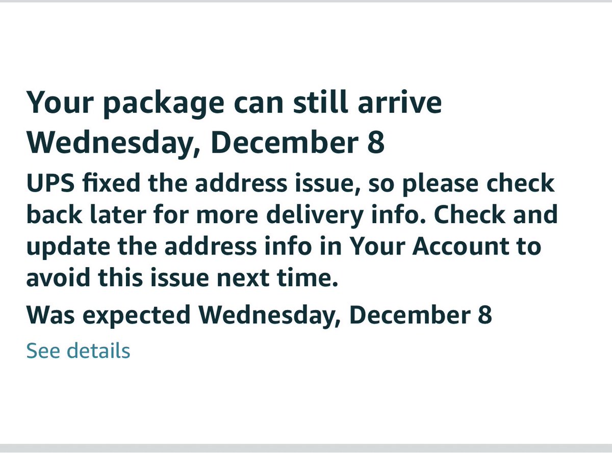 ladyonslaught's tweet photo. So apparently Amazon offered time travel delivery now 😂😂 https://t.co/lOPHtNsIeO