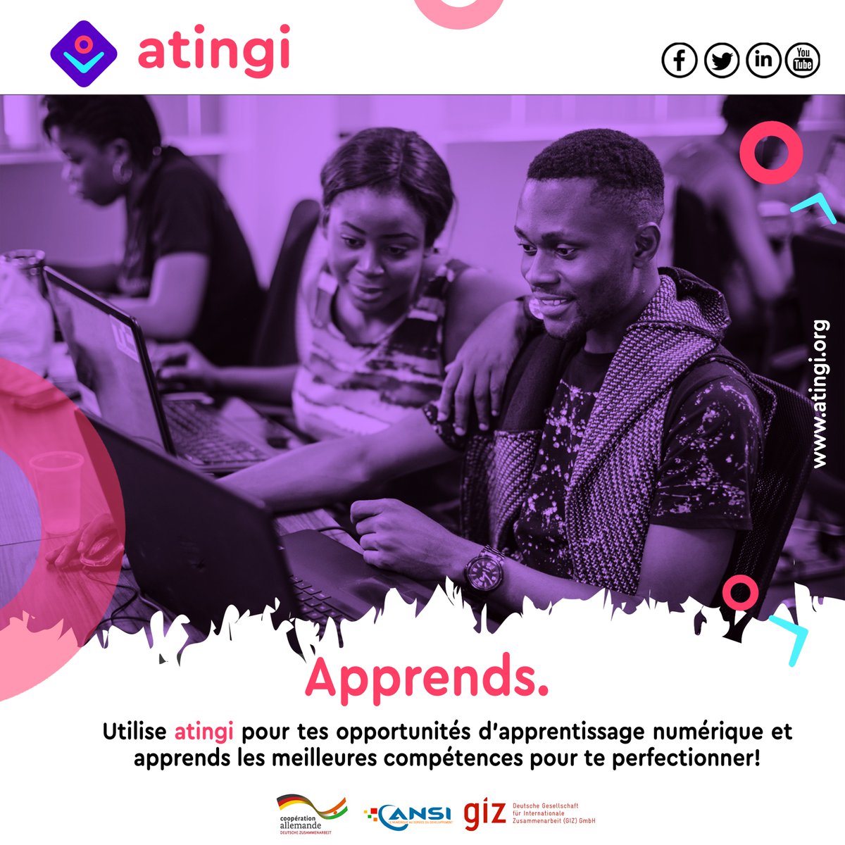AtingiNiger's tweet photo. Utilise atingi pour tes opportunités d’apprentissage numérique et apprends les meilleures compétences pour te perfectionner!
https://t.co/XcutnTXOS1
#atingi
#GIZ
#AfricaCloud https://t.co/EvbogMwVyr