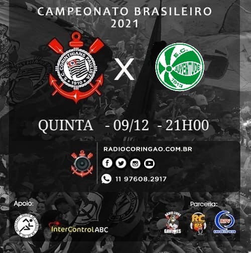 timaouni's tweet photo. ÚLTIMA RODADA: CORINTHIANS JOGA PARA VOLTAR A VENCER FORA DE CASA E GARANTIR QUARTA POSIÇÃO NO BRASILEIRÃO 2021
⚽️📻🎙💻🏴🏳⚽️
.
Ouça na @radiocoringao e Rádio Livre @gavioesoficial com @sandroterranova , @Cleitonbrfutsal , #RodolfoHenrique e @ginaldsman 

VAI, CORINTHIANS!! https://t.co/AkPmnHGI5e