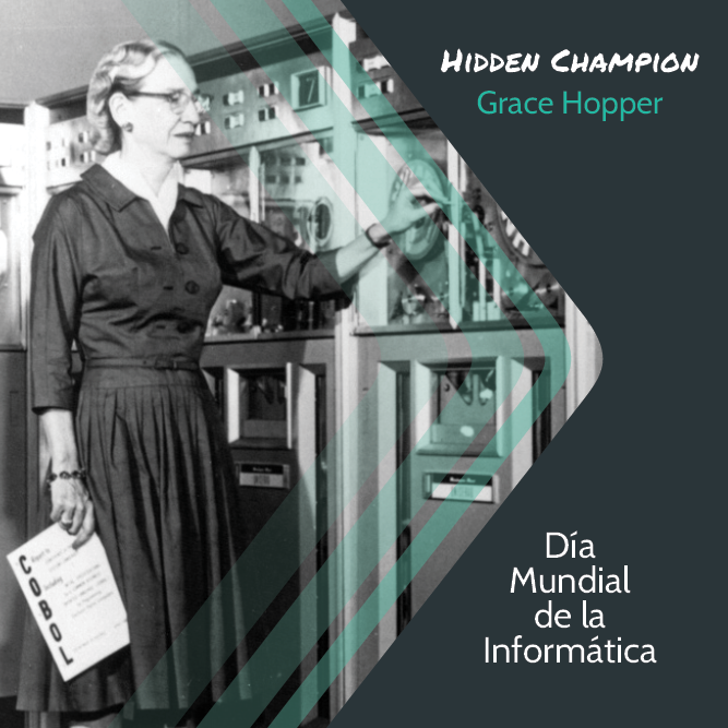 abasERP_Spain's tweet photo. [🎊 #abasDays] #DíaMundialdelaInformática 💾

El 9 de diciembre de 1906 nació la pionera programadora #GraceHopper. 

Se la considera la madre de la programación informática. Creó el primer lenguaje complejo de ordenador universal, el COBOL, orientado a la informática de gestión. https://t.co/IgMahHtW10