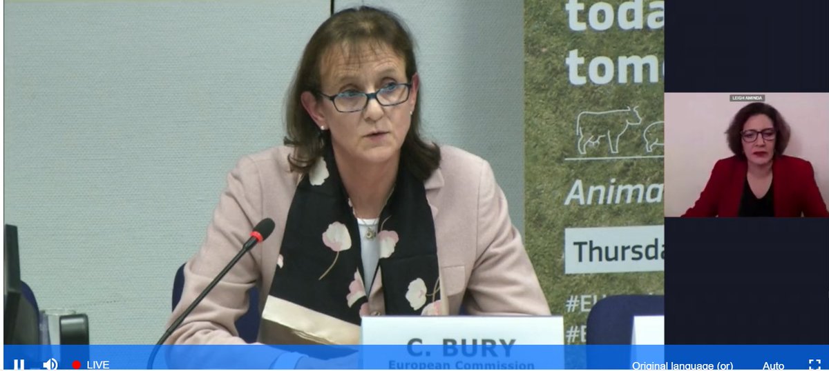 Steph_ghislain's tweet photo. Optimistic ending to today's @Food_EU event on #AnimalWelfare - also with a clear recognition that consumption of meat products needs to decrease! 

#TIME4AW 

Thanks Claire Bury ! https://t.co/Hmo2i7I6Sb