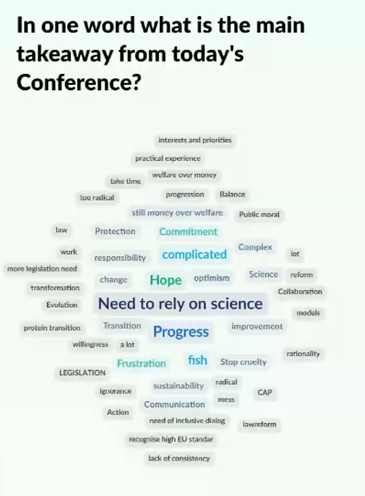 AvecPoultry's tweet photo. The take home message from the conference "EU #Animalwelfare today &amp; tomorrow" ... When it comes to animal welfare we need to rely on science!
#TIME4AW #MeatTheFacts https://t.co/sprs2Bvj7H