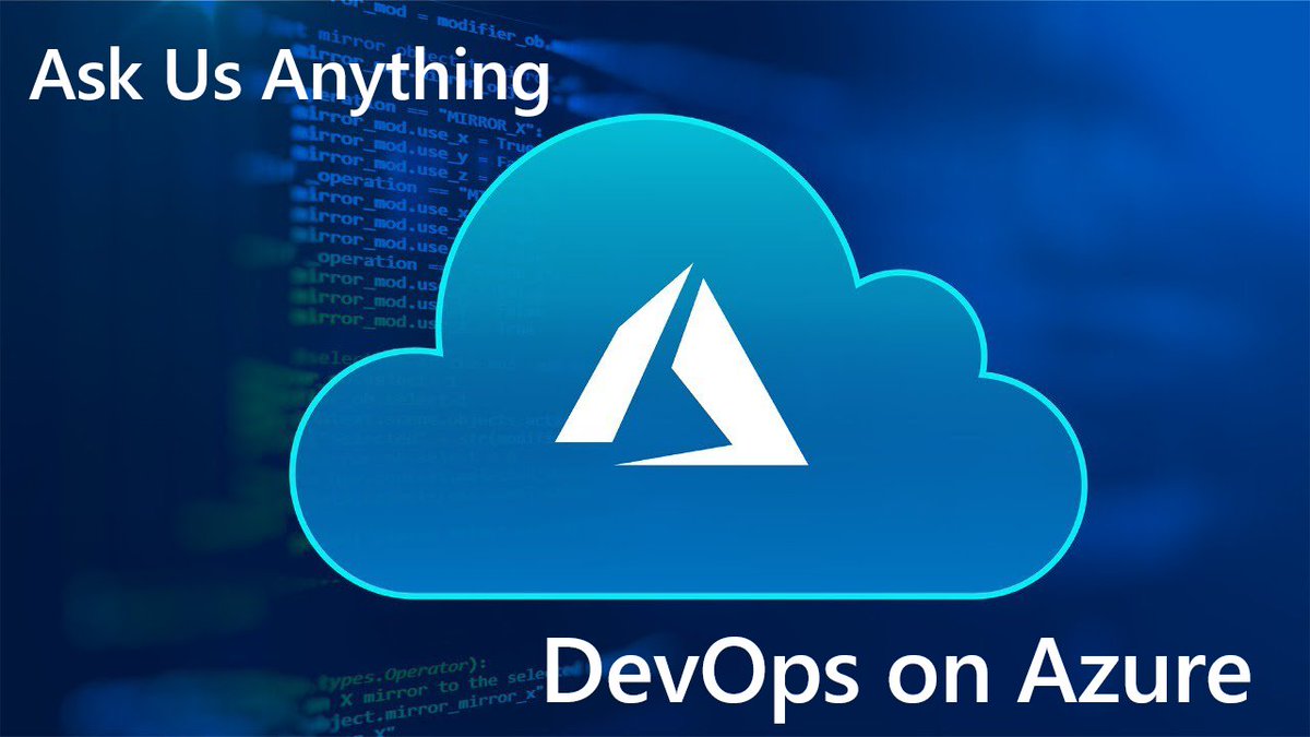 The title slide for Ask us anything, devops on Azure.