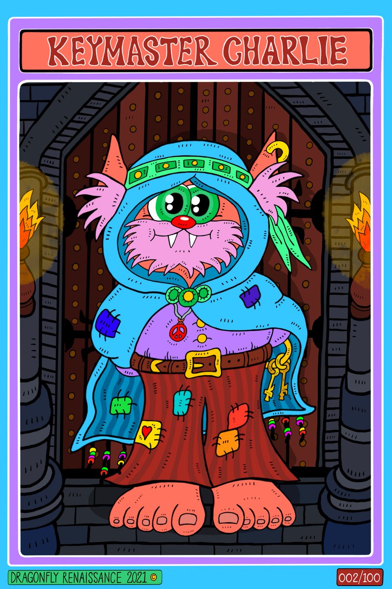 My second #CleanNFT  Key Master Charlie 002 from The Dragonfly Renaissance Collection is officially up on #hicetnunc and #OBJKT  
Thanks to everyone who purchased 001 ! :)
hicetnunc.art/objkt/578836
objkt.com/asset/hicetnun…