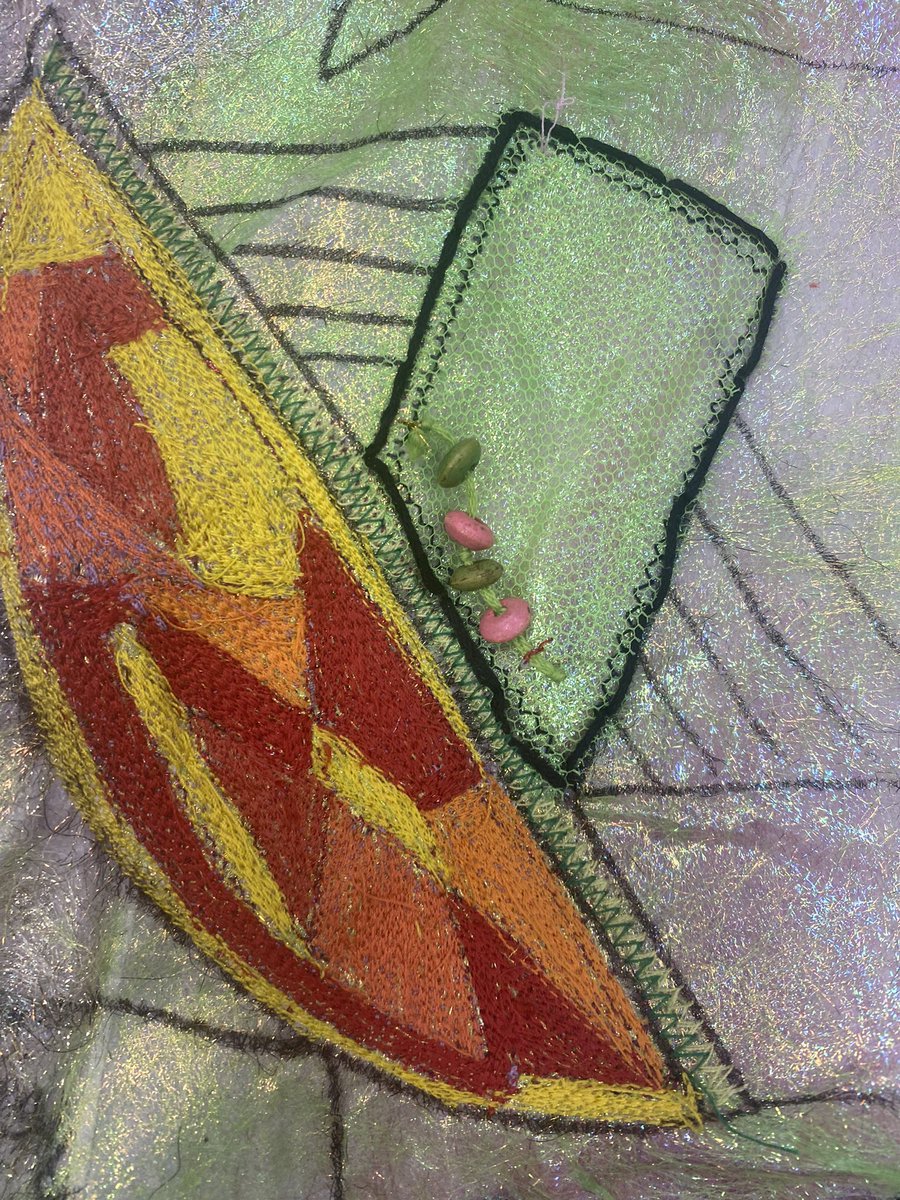 FashionPc's tweet photo. Beautifully embroidered panel for a jacket. Year 11 final pieces in full swing. Well done Freya! Keep up the hard work. https://t.co/uPCFl38vdt