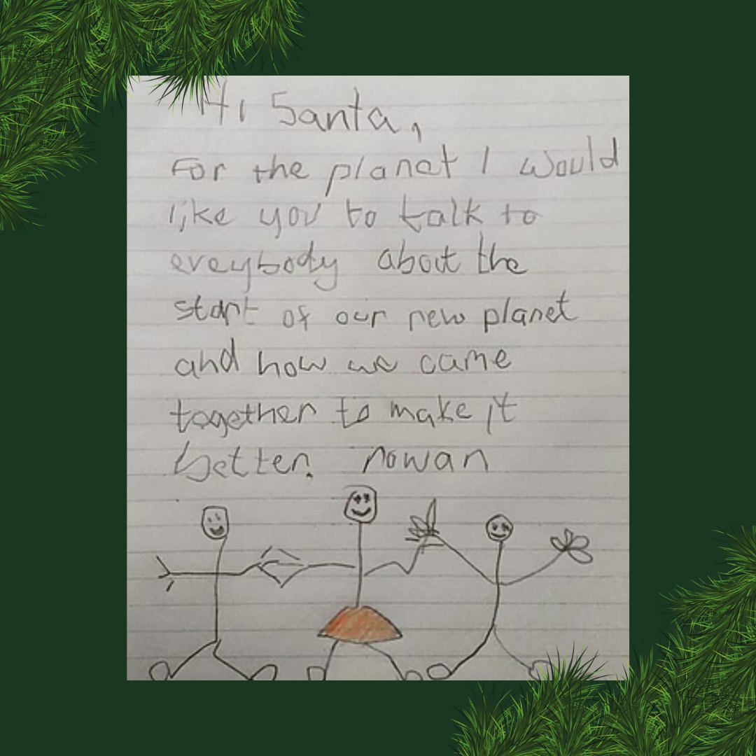 Thank you Rowan for this wonderful wish! I'm asking everyone to share their wishes for the planet with me so we can envision a positive future that we can create together. What's your wish? #GreenSanta #HappyHolidays #happyplanet #christmaswishes