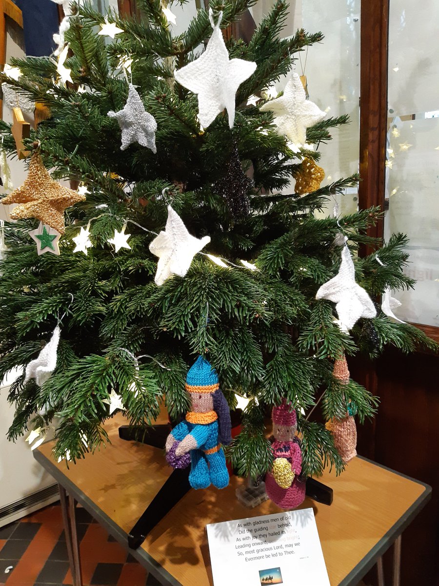CowleyRd's tweet photo. Our tree at the Cowley Festival of Christmas Trees.  It is inspired by the hymn 'As with Gladness Men of Old'. https://t.co/slhNtf8RA7