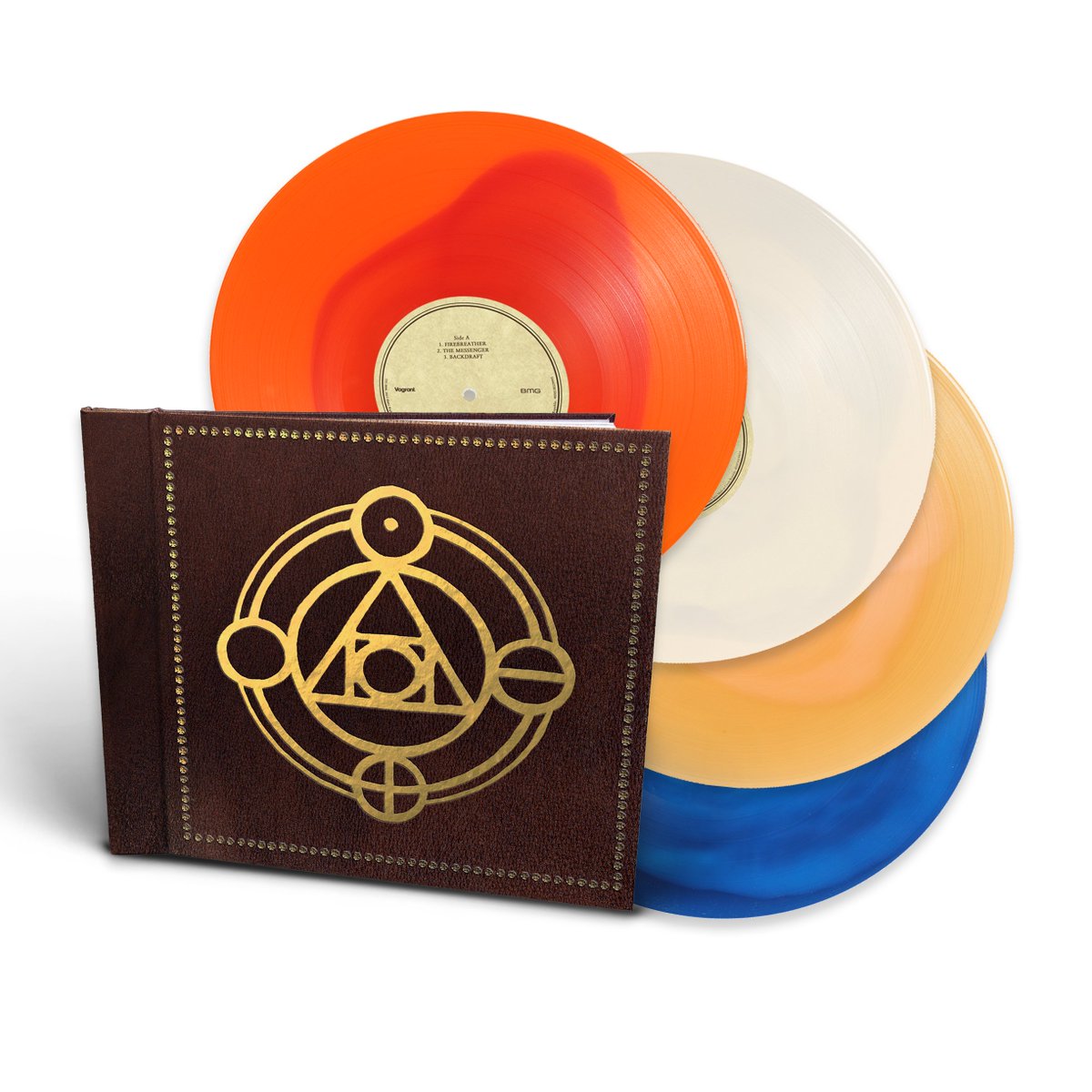 Thrice's tweet photo. The Alchemy Index Box Set (limited to 2500) is available for purchase now at https://t.co/gNaA2DpqBD https://t.co/md6xpRpPZE