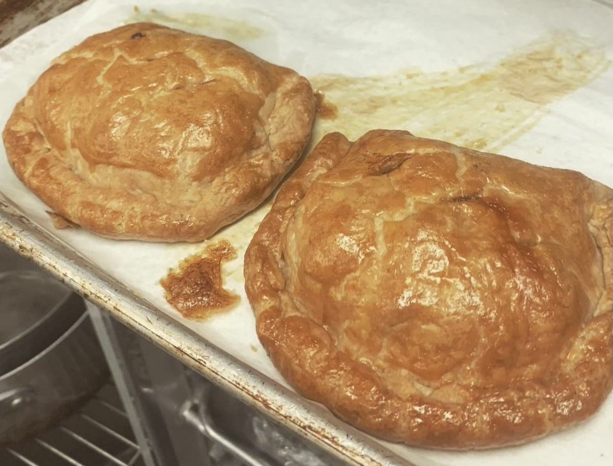 Witchshatbrew's tweet photo. Chef Marc is perfecting his pasties recipe, available 12/26 for our 10 Year Anniversary Party 🎉🍺 #mibeer #scratchfood https://t.co/O2Lxki9B5y