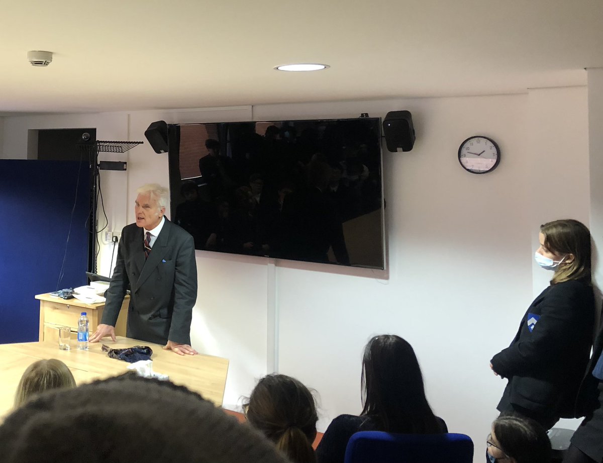marksebwallace's tweet photo. @DesmondSwayne Thank for your lively, stimulating and captivating talk with a great Q and A session today.  @LatymerUpper @PaulGoldsmith73 https://t.co/ligGqU8Ikk