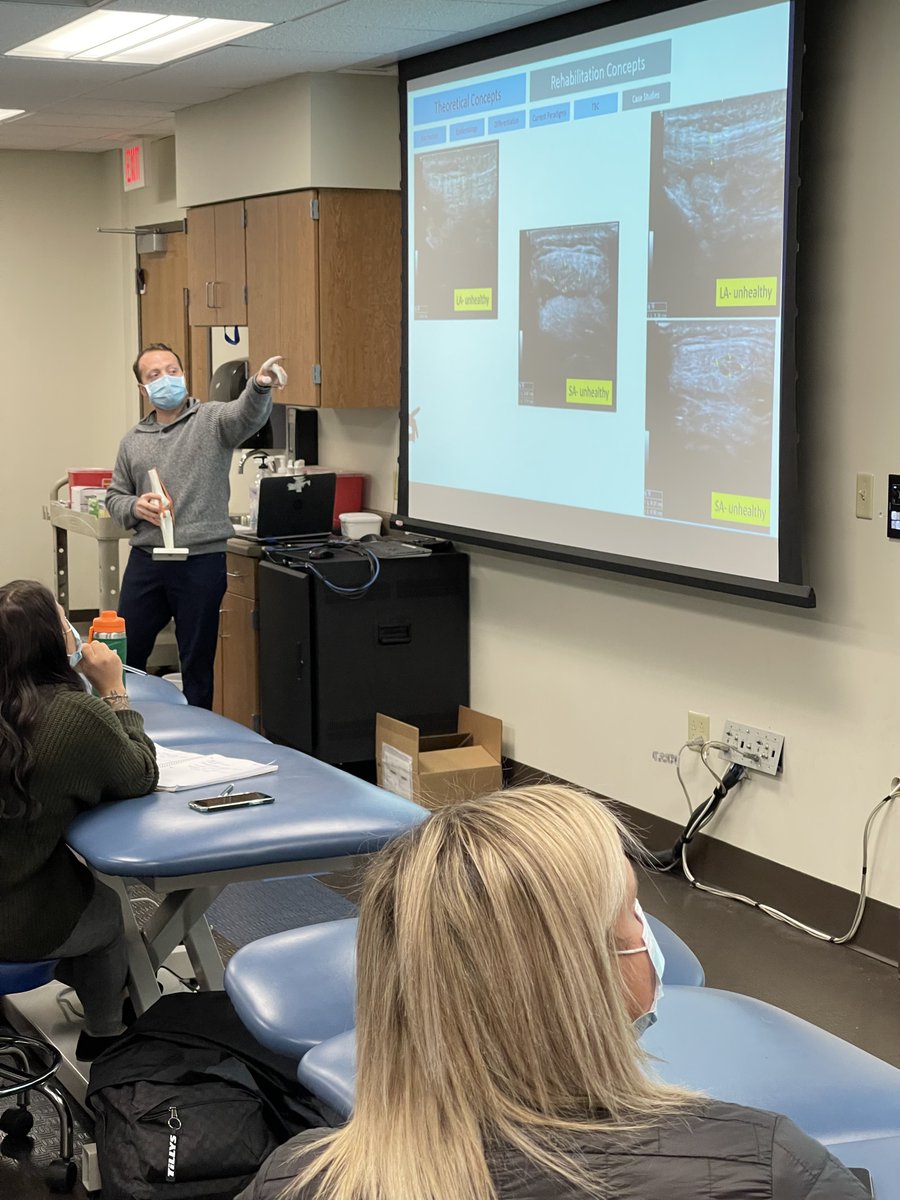 On Day 5 of the 14 days of DAT Weekend our recap brings to you…
<a href="/kohlemeyer/">Kacey Ohlemeyer</a> (<a href="/BU_AT_Residency/">BU Athletic Training Residency</a>) discusses with our students about treatment based classification for patellofemoral pain syndrome versus patellar tendinopathy. We love to have such strong collaboration with our alum!