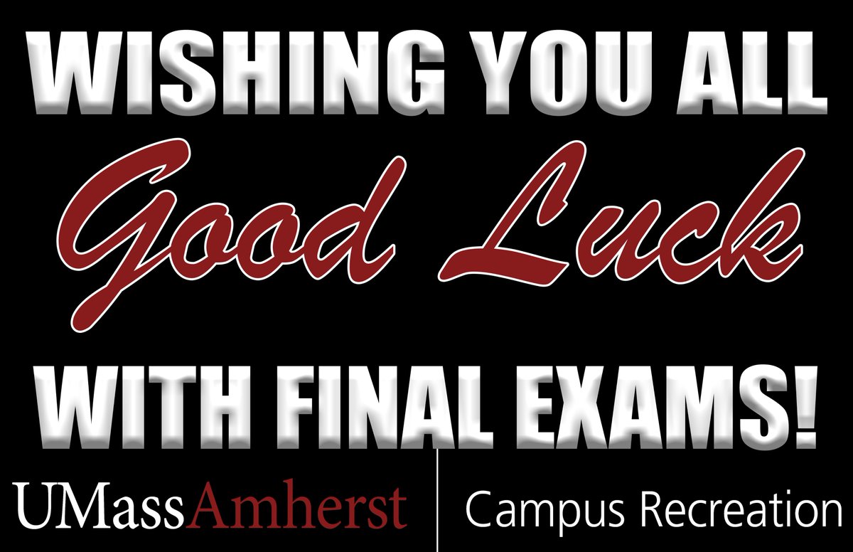 Campus Recreation wishes you all good luck in your final exams! Remember, ”Nothing is Impossible.” The word itself says “I’M  POSSIBLE!” – Audrey Hepburn
