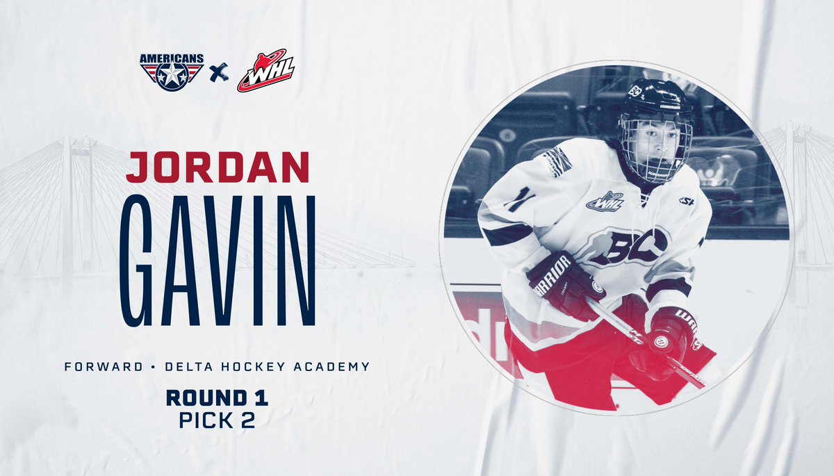 With the second overall pick in the 2021 WHL Prospects Draft, the Americans are proud to select forward Jordan Gavin from Delta Hockey Academy.

Welcome, Jordan!

#AmsNation