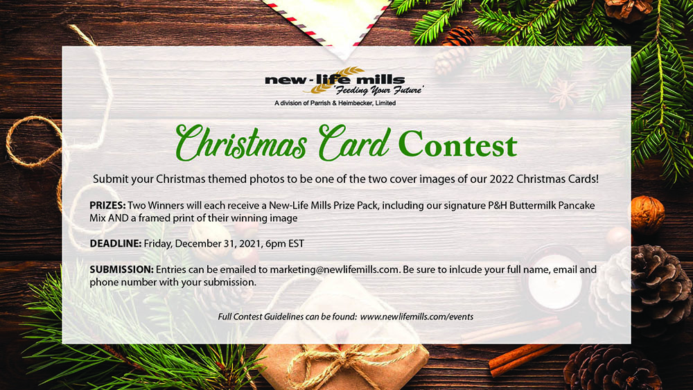 2022 Christmas Card Contests New-Life Mills On Twitter: "We're Having A Christmas Card Contest! Submit  Your Festive Farm Photos To Be The Cover Image Of Our 2022 Christmas Cards!  Full Contest Details: Https://T.co/B30Ocyfjx3 Https://T.co/Qj83Kv22Qj" /  Twitter