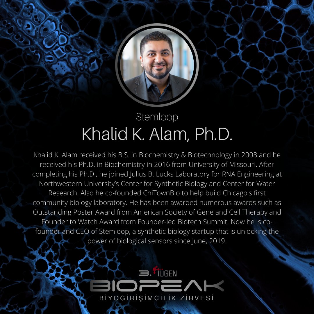 iugenetics's tweet photo. Umut Ağyüz ve Khalid K. Alam da 12 Aralık Pazar günü 3. BioPeak etkinliğimizde bizlerle! https://t.co/FJw7HWUDqz