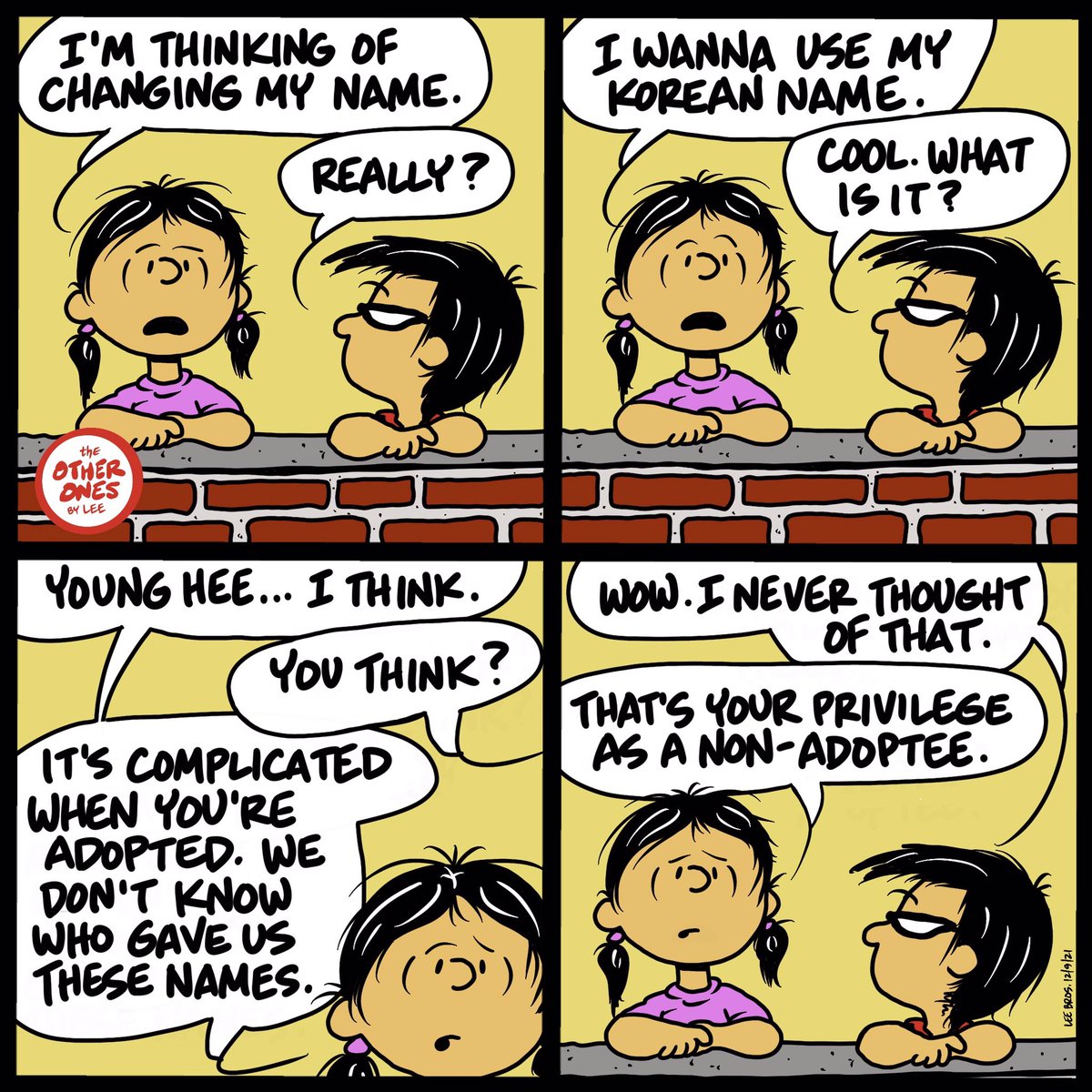 OtherOnesbyLee's tweet photo. Charlotte is now Young Hee (our motherβs name). #notother #TOOBL #webcomic #adoption #tributetoourmom #doubleshotthursday https://t.co/zUJQDJ78fo
