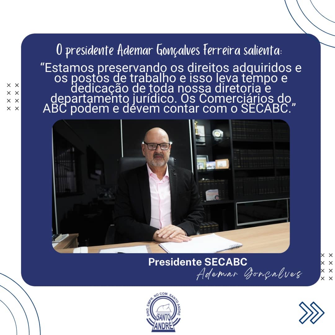 secabc's tweet image. NO SECABC A LUTA NÃO PARA!!!

O SECABC busca INCESSANTEMENTE através da negociação com os sindicatos patronais a manutenção dos direitos já alcançados, mais benefícios e um reajuste salarial digno e justo para todos.
#santoandré #abcpaulista #sãobernardodocampo #saocaetanodosul